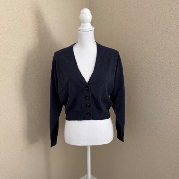 Brunello Cucinelli Cashmere cardigan with monili Size XXS Navy - Picture 9 of 14